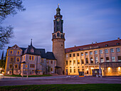 Stadtschloss am Abend, Weimar, Thüringen, Mitteldeutschland, Ostdeutschland, Deutschland, Europa