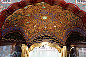 Embossing on ceiling, golden temple, amritsar, punjab, india, asia