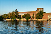  Funkhaus Nalepastrasse, DDR radio, former plywood factory, view over the Spree, Oberschöneweide, Berlin-Treptow-Köpenick, 