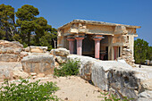 The North Lustral Basin in Knossos Palace, a major Bronze Age Minoan palace. Crete, Greece.