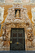 Architectural detail of the Palace of the Marquis de Dos Aguas in Valencia, Spain.