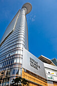 A view from below of the modern Bitexco Financial Tower. Ho Chi Minh City, Vietnam.