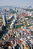  Luftaufnahme der Stadt von der Aussichtsplattform des Bitexco Financial Tower. Ho-Chi-Minh-Stadt, Vietnam. 