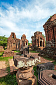 Ancient temple ruins of the Group D in My Son Sanctuary, Quang Nam Province, Vietnam.