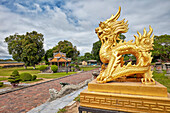 Dragon figure on site of the lost Kien Trung Pavilion (the place for daily activities of Emperors). Imperial City (The Citadel), Hue, Vietnam.