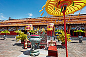 Outdoor altar at The To Mieu Temple. Imperial City (The Citadel), Hue, Vietnam.