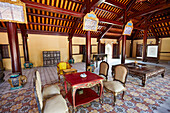 Interior view of the Ta Tra Building at the Dien Tho Residence. Imperial City (The Citadel), Hue, Vietnam.