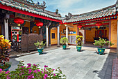 Courtyard in Trieu Chau (Chaozhou) Assembly Hall. Hoi An Ancient Town, Quang Nam Province, Vietnam.