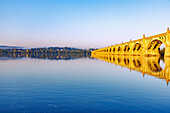 Veterans Memorial Bridge (Columbia–Wrightsville Bridge) über den Susquehanna River vom Columbia River Park in Columbia, Lancaster County, Pennsylvania, USA