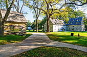 Ephrata Cloister with barn, Saron (Sister's House) and The Saal (Meetinghouse) in Ephrata in Pennsylvania Dutch Country, Lancaster County, Pennsylvania, USA