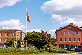  Lincoln Square and Wills House in Historic Downtown in Gettysburg, Adams County, Pennsylvania, USA 