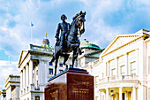  Equestrian monument of John Frederic Hartranft in front of the Pennsyvania State Capitol Complex in the Capitol District in Harrisburg, Dauphin County, Pennsylvania, USA 