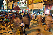 Malioboro Street by night, major shopping street in Yogyakarta, Java island, Indonesia, Southeast Asia