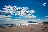  Autumn mood, on the beach of Oliva Nova, on the Costa Blanca, province of Alicante, Spain 