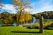  Autumn in the Lech meadows, from Augsburg Gersthofen, Bavaria, Germany 