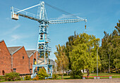 Historischer Kran, Industriemuseum Chemnitz, Sachsen, Deutschland