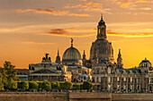  Historic skyline of Dresden at sunset, Saxony, Germany 