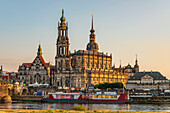  Hofkirche of Dresden at sunset, Saxony, Germany 