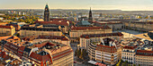  View from the Dresden Frauenkirche in the evening, Saxony, Germany 