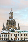  Historic Frauenkirche of Dresden in winter, Saxony, Germany 