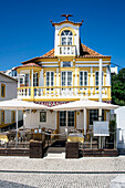  Colorful houses on Avereio Beach on the Costa Nova, Portugal 