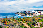  View of Azenhas do Mar is a coastal town in the municipality of Sintra, Portugal. It is part of the civil parish of Colares.  