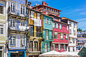  Views of the old town district of Ribeira in Porto, Portugal 