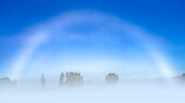  Fog arch in the Weilheimer Moos, Weilheim, Bavaria, Germany, Europe 