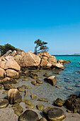  Picturesque beach with granite rocks, Spiaggia Di Capriccioli, Costa Smeralda, Sardinia, Italy 