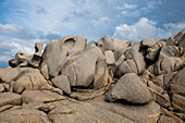  Bizarre and huge granite rocks by the sea, Capo Testa, near Santa Teresa di Gallura, Sardinia, Italy 