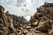  Bizarre and huge granite rocks by the sea, Capo Testa, near Santa Teresa di Gallura, Sardinia, Italy 