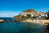  Picturesque seaside town and beach, Castelsardo, Sardinia, Italy 