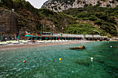  Bathing establishment Bagni di Tiberio on Capri, Gulf of Naples, Italy 