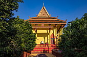 Kaoh Oknha Tei Tempel auf 'Silk Island', Koh Oknha Tei, Khsach Kandal District, Provinz Kandal, Kambodscha, Asien