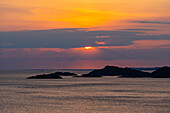 Norwegen, Lindesnes, Lindesnes Fyr, Sonnenuntergang, Meerblick