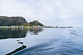  Norway, Runde Island, houses at the harbor 