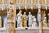 The Woman of Canaan, sculpted scene, by Thomas Boudin in 1611, of the monumental screen around the choir, Cathedral of Our Lady of Chartres,Eure et Loir department,region Centre,France,Europe