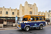 colourful bus in a street of Dakar,Senegal, West Africa