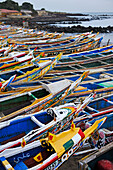 fishing dugout boats at Soumbedioun, Dakar,Senegal, West Africa