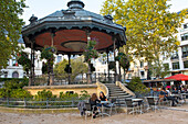 Bandstand on Place Jean Jaures, Saint-Etienne,  Loire department, Auvergne-Rhone-Alpes region, France, Europe