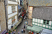 main street,Mont Saint-Michel,Manche department,Low Normandy region,France,Europe