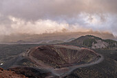  View of the secondary crater of Mount Etna, Silvestri crater, Piccolo cratere sud dell&#39;Etna, UNESCO World Heritage Volcano, stratovolcano, Mount Etna, Etna, Italy, Sicily,\n 