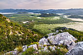  View over the Skadarsko Jezero National Park, Lake Skadar, Montenegro 