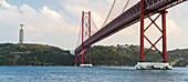 Ponte 25 de Abril, Cristo Rei Denkmal, Tejo, Lissabon, Portugal