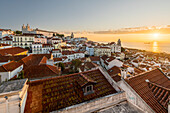  View from Miradouro das Portas do Sol, São Vicente de Fora Church, Lisbon, Portugal 