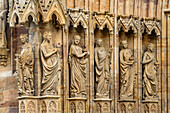  Detail of the Virgin&#39;s Portal of the Erfurt Cathedral in Erfurt, Thuringia, Germany  