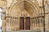  The Virgin&#39;s Portal of the Erfurt Cathedral in Erfurt, Thuringia, Germany  