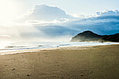  Lonely beach, Spiaggia Feraxi, sunrise, Capo Ferrato, Muravera, Province of Cagliari, Sardinia, Italy 