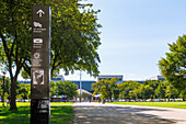  National Mall and Memorial Parks overlooking Air and Space Museum in Washington DC, District of Columbia, USA 