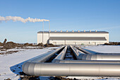  Sudurnes geothermal power plant at the Gunnuhver volcanic area, Grindavik, Iceland 